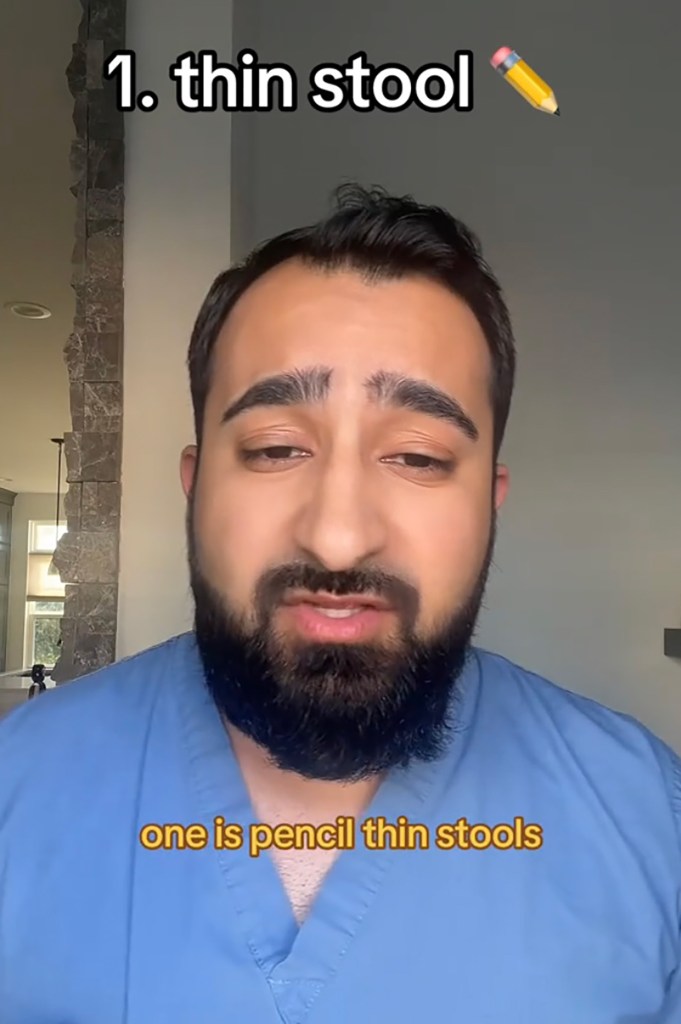 Dr. Waqqas Tai, a Brooklyn-based cancer specialist, said pencil-thin stools, rectal bleeding, anemia (especially in men), severe constipation or diarrhea and/or unexplained weight loss, fever and night sweats can indicate colon cancer.